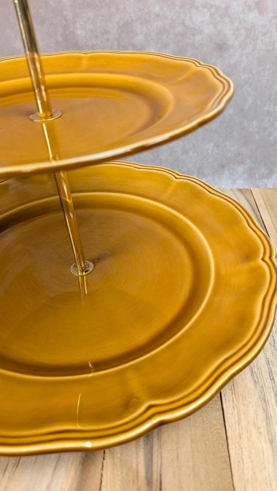 2-Tier Server Lunéville Louis Xv Honey – photo 3